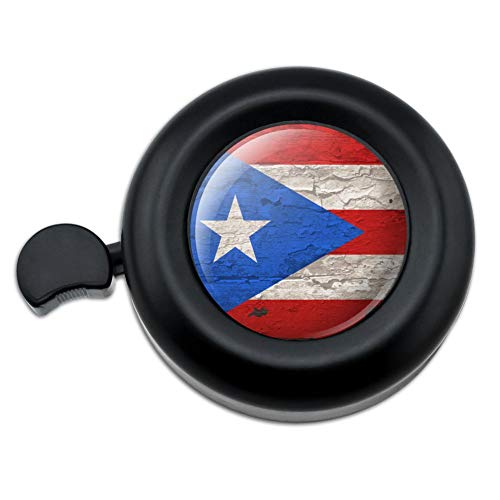 GRAPHICS & MORE Rustic Distressed Puerto Rico Flag Wood Look Bicycle Handlebar Bike Bell