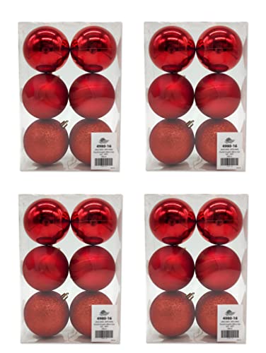 Kunststoff Weihnachtskugel Ø 8cm matt Hochglanz Glitzer Deko Kugel...