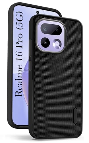 Image of Jkobi Rubberised Back Cover Case for Realme 16 Pro (Textured Grip Design | Micro-Fiber Cloth Inside | Slim and Light Weight | Soft Touch and Feel)