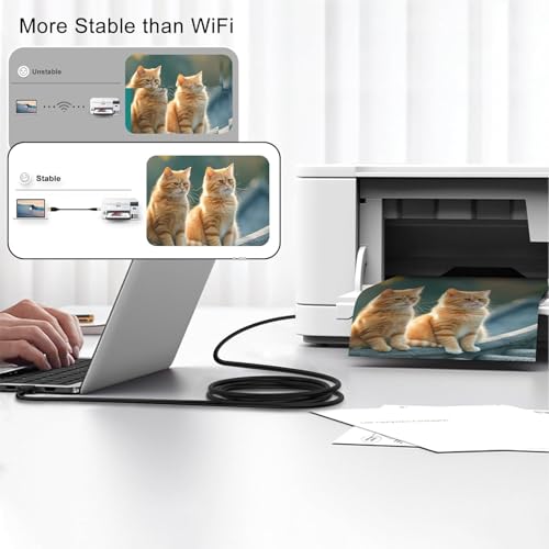 rts High Speed USB 2.0 (1.5 Meter) Printer Cable USB Scanner Cable A Male to B Male Compatible with Printers, Scanner for Canon, Brother, Dell, HP, Samsung, Lexmark, Panasonic 2 Year Warranty. - Image 6