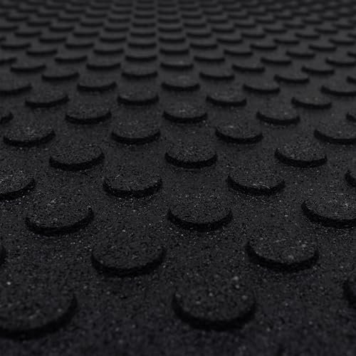 Heavy Duty Rubber Stall Mat - Under Dog Crate Mat - Gym Floor - All Purpose Utility - Protects Floors from Damage - 1/2" Thick - 3'x4'