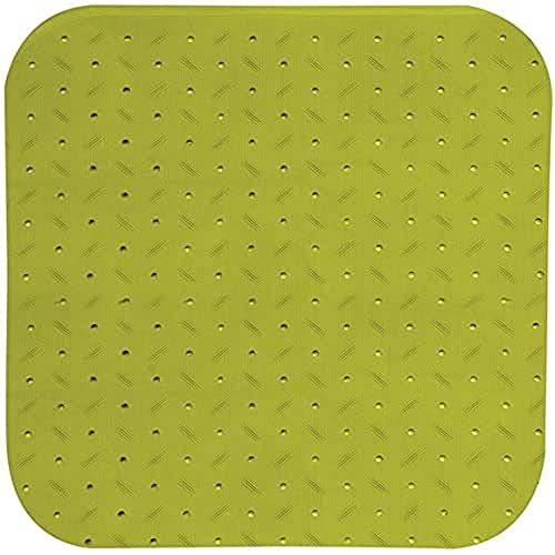 Preisvergleich Produktbild MSV Premium Duschmatte Badematte Badewannenmatte Badewanneneinlage antibakteriell rutschfest mit Saugnäpfen-Grün-duftet nach Rosen-ca. 54 x 54 cm-waschbar bei 60° Grad, Gummi, Green, Large