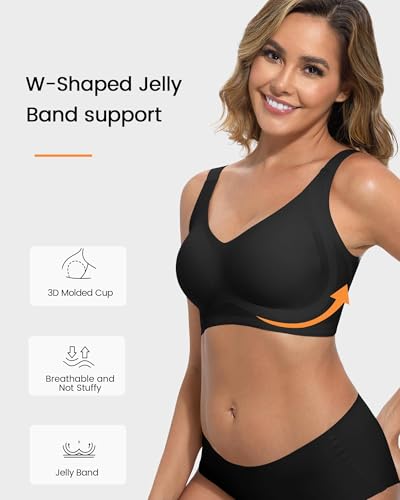 obind Seamless Push Up Bra No Underwire Wide Straps Full Coverage B-DD — view 2