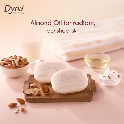 Dyna Milk Cream & Almond Oil Extracts Bathing Soap 100gm x 5 Grade 1 Soap with 76% TFM