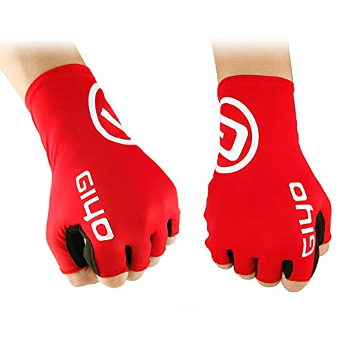 EJDTOP Meia Luvas Ciclismo Dedo para Homens/Mulheres Acolchoado Curto Luvas de Esportes Outdoor Cicl