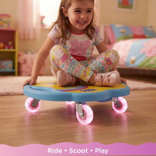 Peppa Pig - Kids Scooter Board with LED Light-Up Wheels for Outdoor Play by Voyager - Used condition - Image 6