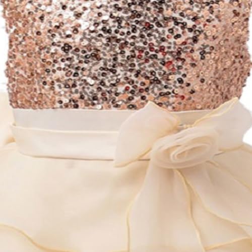 Image of Girls Princess Knitted Sequins Tissue Net Dress Children's Christma Clothing Unicorn Baby Kids Birthday Knee Length Frock