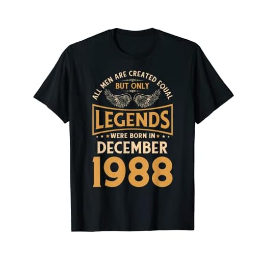 Las leyendas de cumpleaños nacieron en diciembre de 1988. Camiseta