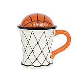 FathiTi Basketball Hoop Mug,Basketball Tasse mit Korb und Ball für Basketball Fans Kaffeebecher mit Spielfunktion Geschenk zum Geburtstag Weihnachten,2