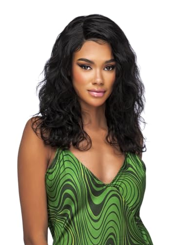 Vivica Fox JACKIE�ARemi Natural Human Hair�A�茋��6X4 HD���[�X�t�����g�A�t���[�p�[�c�E�B�b�O�A�J���[1�W�F�b�g�u���b�N