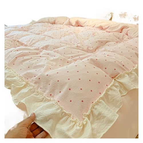 Ensemble de housse couette à volants coton lavé lit 150x200cm 4pcs - 2