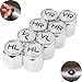 Bouchon de Valve en Aluminium, Lot de 8, Bouchons Argents marqués avec Joint pour valves de Voiture, Moto, Scooter, remorque et vélo, marqueur de Pneu Voiture, Bouchon Valve Pneu Voiture avec marquage