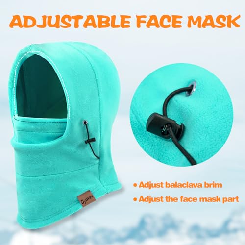 Kids Balaclava Windproof Ski Mask Hood Face Mask Neck Warmer for Cold Weather, Winter Hat for Boys Girls (1, Lake Blue) - Thumbnail 4