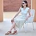 HARENCE Espadrilles Wedge Sandals for Women: Comfortable Closed Toe Ankle Strap Summer Dressy Platform Heels Shoes