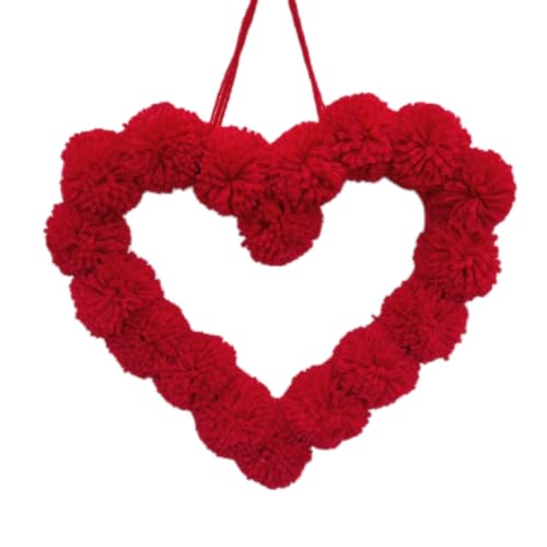 Sxmrmnx Guirnalda de bolas de piel para el día de San Valentín, decoración interior del hogar, propuesta de decoración de boda, A