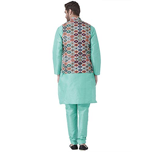 Image of hangup 3pc Kurta Pajama Basket 3PC 58AParrot-KPW 38