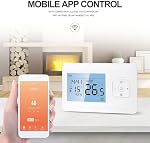 Smart Thermostat Wireless Programmable Thermostat with RF Receiver Tabletop Wall-Mounted Style APP Control Voice Control Compatible with Alexa Assistant Gas Boiler Heating Temperature