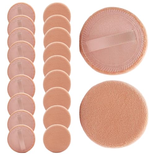 20Pcs Powder Puffs for Face Powder, Soft Fluffy Makeup Pads with Ribbon, 2.36