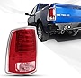 FIONE：for Ram 1500 Tail Lights Assembly 2013 - 2018 Dodge Ram 2500 & 3500 2014-2018, 2019-22 1500 New upgrade LED Rear light with bulbs, Clear & Red Lens Chrome Left Driver Side 68093079AC CH2800203