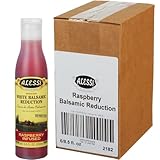 Alessi Balsamic Vinegar Reduction, Autentico from Italy, Ideal on Caprese Salad, Fruits, Cheeses, Meats, Marinades, Raspberry Balsamic (Raspberry Balsamic, 8.5 Fl Oz (Pack of 6))