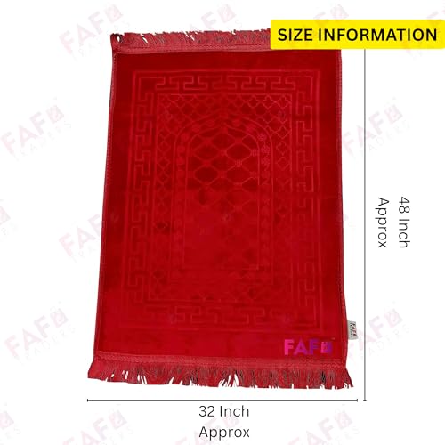 Image of Modern Premium Janamaz Prayer Mat Musalla Soft Velvet Mat for Salah Musallah and Namaz