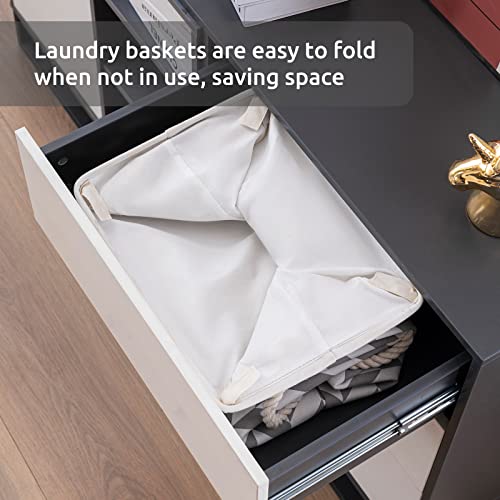 Fiona's Magic 72L Large Laundry Basket With Removable Bag, Collapsible Clothes Hamper With Handle, Kids Laundry Hamper For Nursery Boy Girl, Blankets Hamper, Toy Baskets Storage, Waterproof, Grey #TOP6