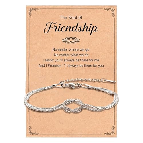 Love Knot Friendship Bracelet for Women, Best Friend Bracelet Jewelry Gifts for Women Bff Sister Bestie