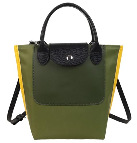 Casual Nylon Shoulder Bag Large Tote Handbag Patchwork Crossbody Purse for Women Commuting Shopping Travel