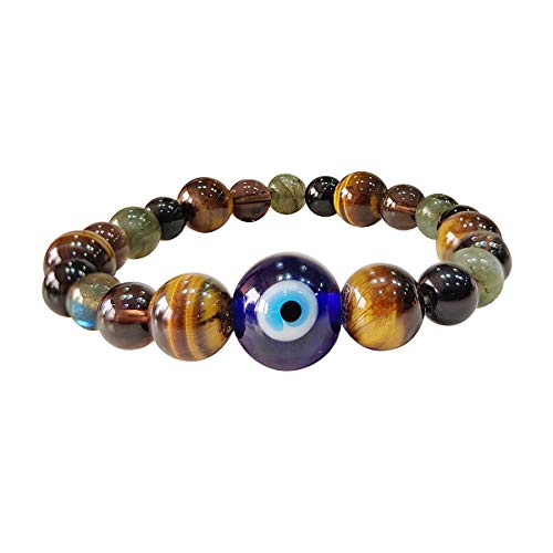 Image of Shubhanjali Crystal Elastic 8mm Stretch Customized Bracelet for Men and Women-(Standard,Multicolor)