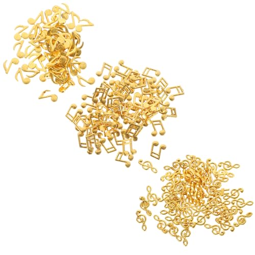 BESTonZON YARNOW Lot de 150 Breloques en Métal Doré Notes de Musique pour Résine UV et Époxy, Accessoires de Remplissage pour Fabrication de Bijoux,...