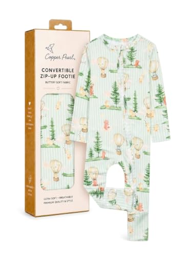 Convertible Zip-Up Footie in Forest Explorer by Copper Pearl