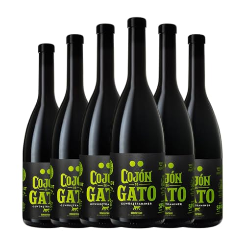 Vinos Divertidos Cojón de Gato Gewürztraminer Somontano 75 cl Vino blanco (Caja de 6 Botellas de 75 cl)