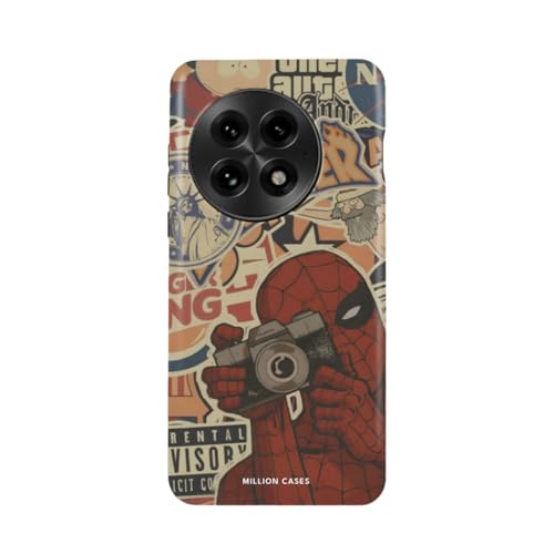 Image of MILLION CASES Back Cover Case for OnePlus 12 Scratch Resistant Anti-Slip Polycarbonate Shockproof Protective Durable Comic Spy Crystal Case for Men & Boys