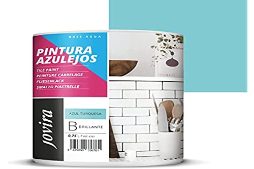 JOVIRA PINTURAS para Azulejos Alto Brillo al Agua. Da una imagen nueva a cocina y baño. 750 Mililitros