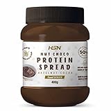 Crema Hiperproteica NutChoco de HSN | Sabor Cacao y Avellanas 400 g = 26 Tomas por Envase | 22% de Proteína Whey Protein | Sin Aceite de Palma