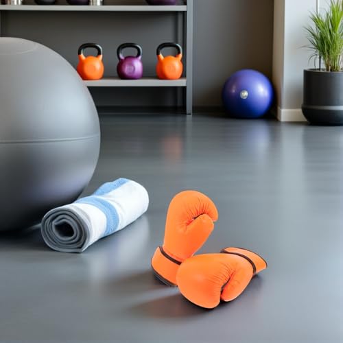 Gants de boxe orange pour enfant évitant les blessures de kickboxing
