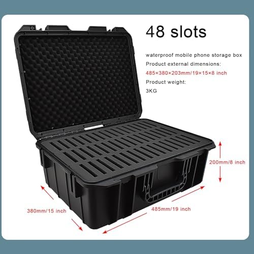 Portable Cell Phone Locker Box - Mobile Phone Jail Safe for Classrooms, Offices, Factories, Restaurants - Soft Inner Storage (48.5x38x14.5cm/19x15x6in)