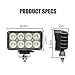 Exzeit 64W Led Tractor Work Lights, 5600Lms Led Truck Work Lights Flood Light fits Farm Tractor Engineer Truck ATV, 12/24V