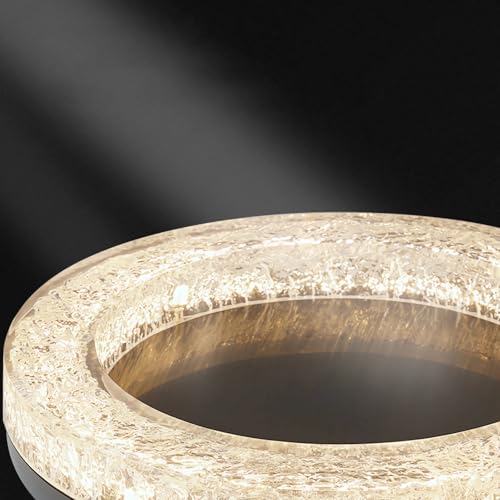 Plafonnier LED noir dimmable de 60cm avec télécommande pour salon