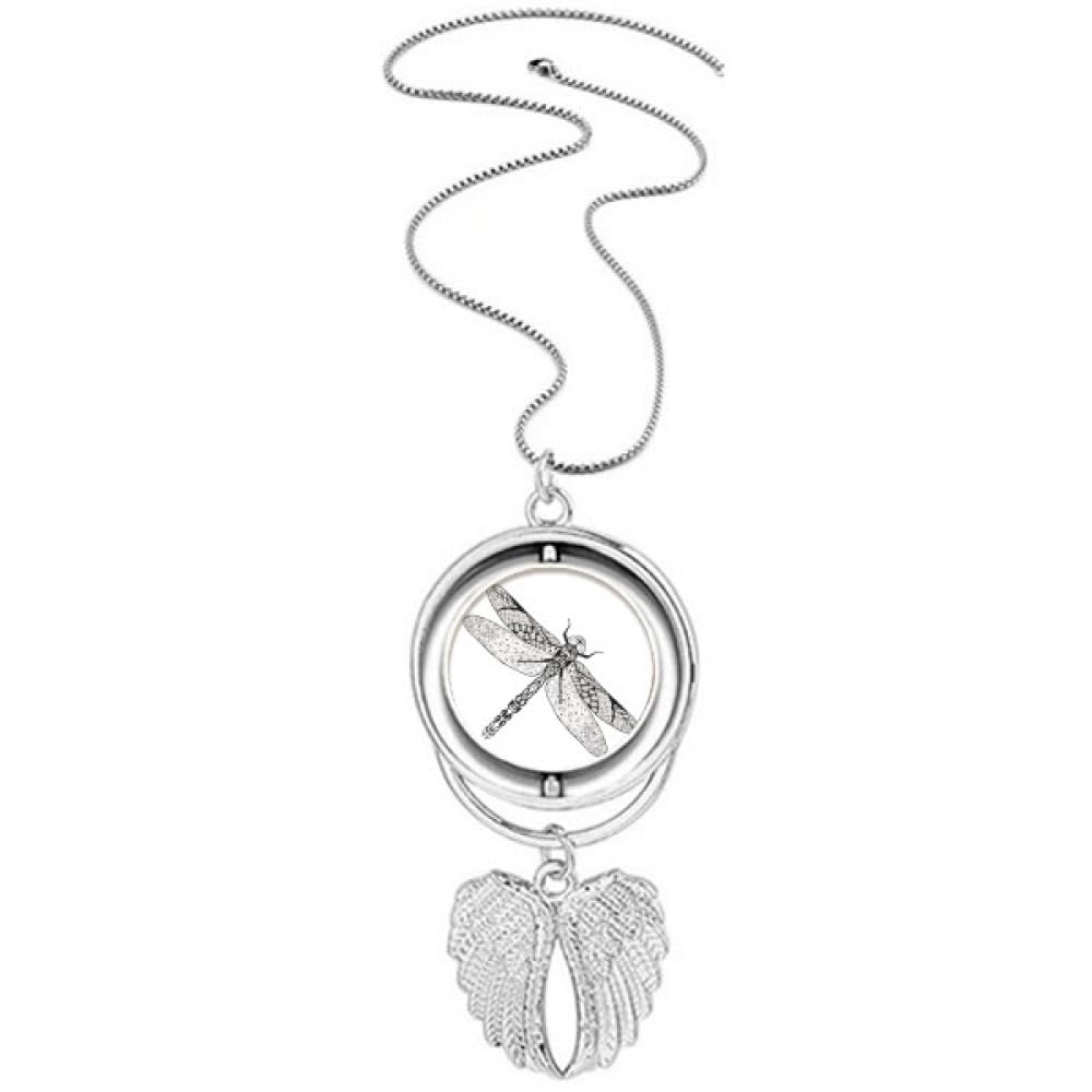 Collier libellule ailes d'ange aux finitions ciselées - 4