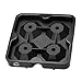 Ice Cube Trays,Ideolco Diamond-Shaped Ice Cube Molds Maker, Flexible Silicone Ice Tray with Spill-Resistant Removable Lid and Funnel for Cocktail Whisky Bourbon Pudding-Black