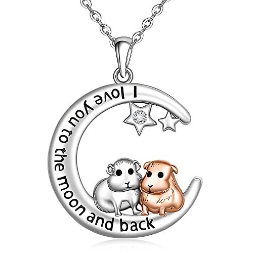 Collier cochon d'Inde en argent, le cadeau parfait pour femme et petite amie