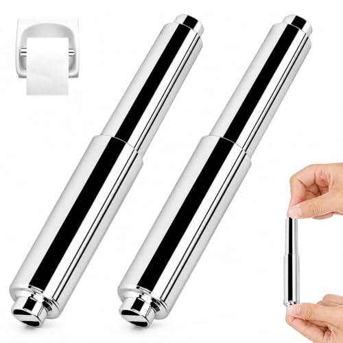 HX-pyahgtv Lot de 2 porte-rouleaux de papier toilette - Barre à ressort de rechange - Résistant à la rouille - Montage facile - Compatible avec les porte-papier toilette courants - Idéal pour la salle