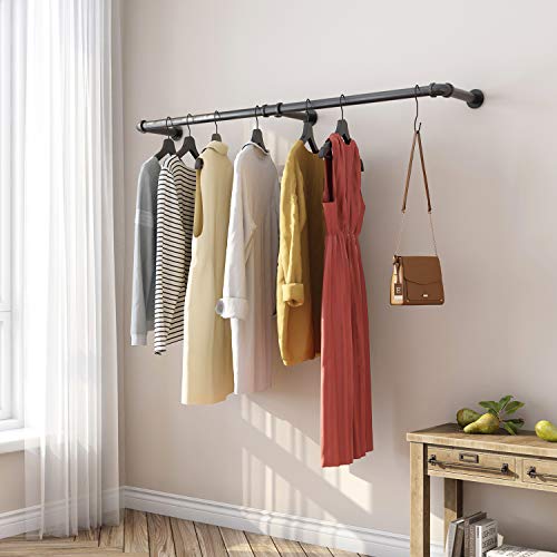 Greenstell Industrial Pipe Style Garment Rack, Foldable Wall Hanger for Bedroom, Living room, Kitchen, Three Pedestal Three-way Hangers steampunk buy now online