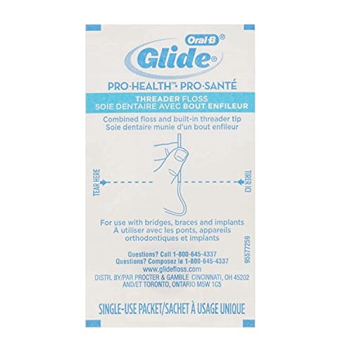 Oral-B Threader Floss, 30-Count: 6 envelopes of 5 threaders (Value Pack of 3)