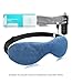 Aroma Season Heated Eye Mask for Dry Eyes, Warm Eye Compress with Flaxseed for MGD, Dry Eye Syndrome, Chalazion Blepharitis Stye Eye Treatment, Steam Moist to Unclog Glands (Blue)