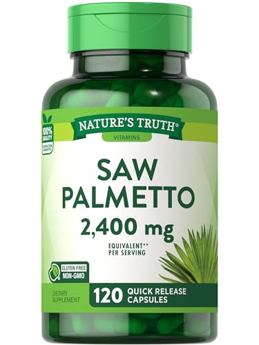Saw Palmetto Extract | 2400mg | 120 Capsules | Gluten Free Supplement | by Nature