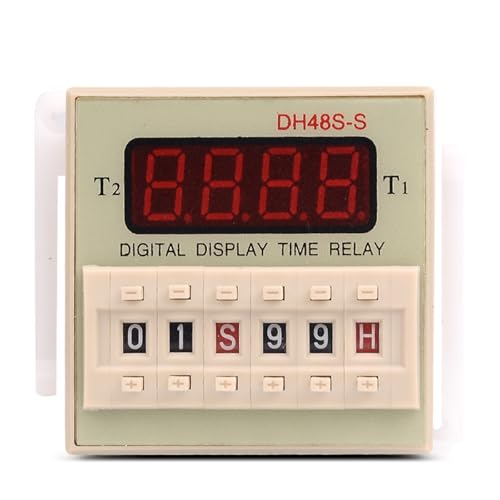 Temporizador de ciclo DH48S-S con retardo y control SPDT para ciclos continuos