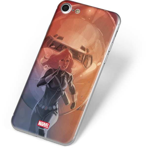 Skinit Decal Phone Skin Compatible with iPhone 8 - Officially Licensed Marvel Black Widow Running Design