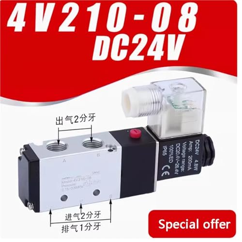 Composant pneumatique 4V210-06 24V DC avec distributeur directionnel 5/2 - 3